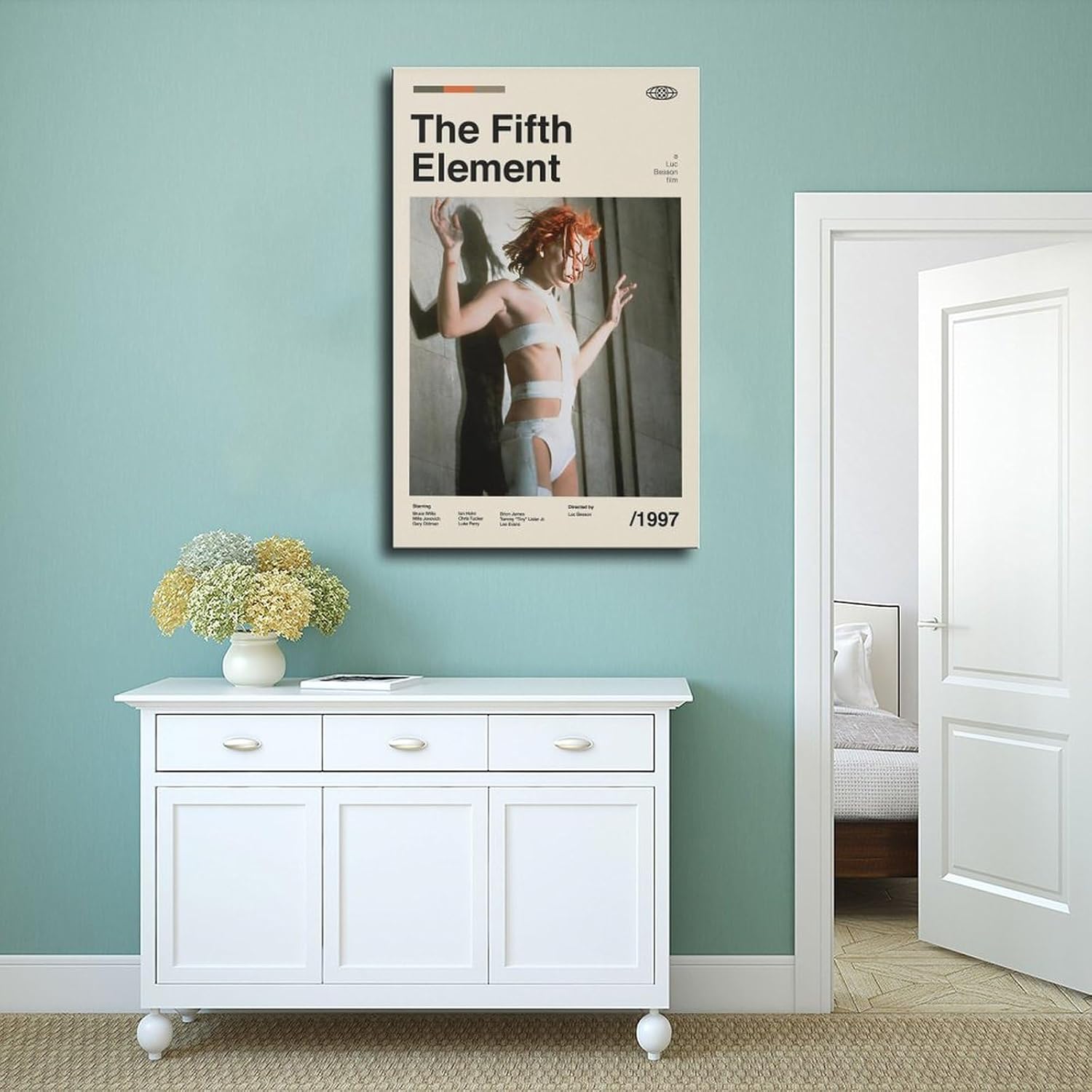 ETOMEY The Fifth Element Vintage Movie Poster - Bruce Willis Milla Jovovich - Canvas Poster Bedroom Decor Sports Landscape Office Room Decor Gift Unframe-style 12x18inch(30x45cm) - Image 4